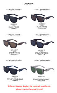 Lunettes de soleil polarisées UV400 de style punk avec logo personnalisé pour hommes, monture carrée, par Partagas Wholesale Fashion Designer - Product Image 6