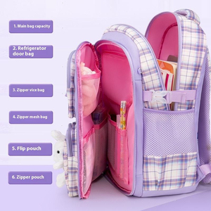 Sac à dos scolaire imperméable pour enfants et étudiants, grand format, motif filles anime, mignon, pour la rentrée des classes - Product Image 3