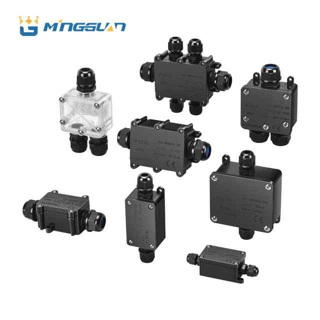 Mingguan PJ710-2P IP68 White/Custom Color ABS/PC Junction Box Waterproof Fire Retardant Impact Resistance CE ROHS Certified