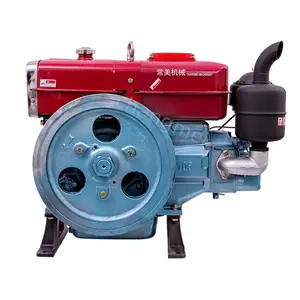 ZS1100 máquinas motores 18hp refrigerado a água diesel motor trator ZS1100M marinho único cilindro diesel motor