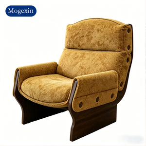 Retro Yellow Boucle Fabric Accent Chairs <b>Set</b> Mid-Century Lounge Chairs for Hotel & Living Room Bedroom <b>office</b> living room - Product Image 6