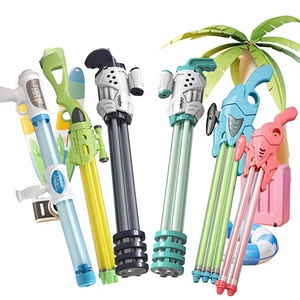 Pistola de agua de plástico estilo Gatling, novedad de verano, cañón de agua de gran capacidad, juguete para jóvenes al aire libre. - Product Image 1