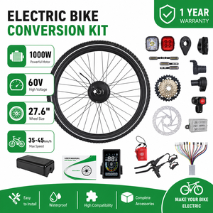 UK Stock Powerful 27.6 Inch 60V 1000W Brushless DC <b>Hub</b> Motor <b>Electric</b> Bicycle Conversion Kit Controller Disc Brake Flywheel - Product Image 1