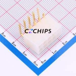 DLL-5569-10AW-GOLD Wire-to-Board Pin Header Bent Lead Through Hole,P=4.2mm Connector 2x5P 4.2mm Right Angle Insert 10P - Product Image 1