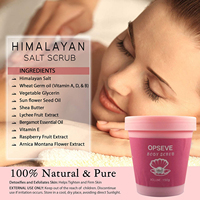 Gommage corporel de luxe éclatant à l'huile d'argan et aux perles de l'Himalaya, exfoliant, illuminateur, lissant, éliminant les peaux mortes et les cellules de kératine rugueuses, pour le bain