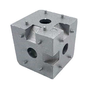 موصل مكعب ثلاثي الاتجاهات من الألومنيوم 4545 بالجملة، مثبت زاوية ثلاثي الاتجاهات مع أغطية - Product Image 3