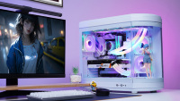 AntarcChill Hot Sell High Performance Metal 0.8mm SPCC White Coating Semicircle F4-TANK Computer case