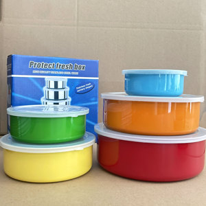 Juego de 5 Recipientes para Alimentos de Acero Inoxidable Coloridos, Libres de BPA, con Tapa de PP, para Mantener la Comida Fresca, Lonchera para Llevar, Recipientes para Almacenar Alimentos - Product Image 3