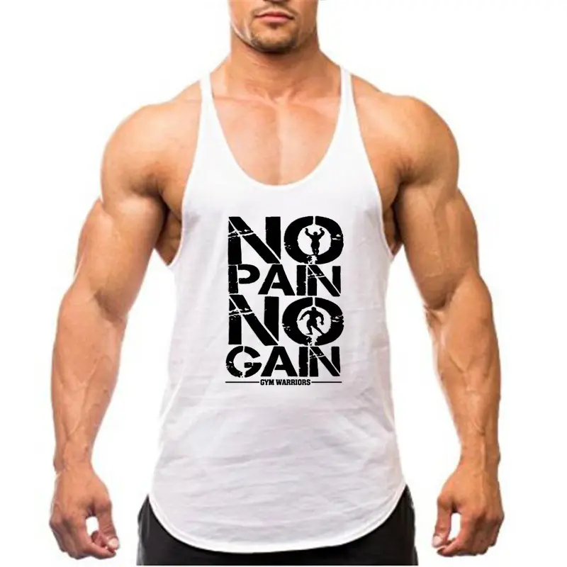 Usine En Gros Hommes Coton Stringer Débardeurs Gym Muscle Tee Fitness Musculation Sans Manches T-shirt