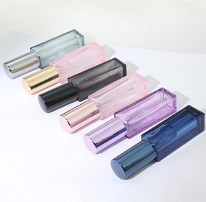 Luxury 3ml 5ml <b>10ml</b> Rectangle pink purple Blue Black Refillable Travel Size Glass Spray <b>Bottle</b> for Perfume Essential Oil - Product Image 5