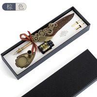 Étudiants anglais adultes art spécial lettrage verre dessin animé couleur calligraphie peinture écriture plume dip coffret cadeau stylo plume
