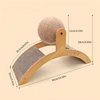 Poteau à gratter pour chat en sisal interactif avec balles de grande roue pour chats d'intérieur Surface à gratter durable pour l'entretien des griffes