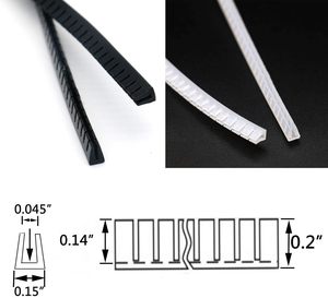 Passe-câble dentelé en plastique souple isolant pour la protection des trous de câblage des armoires - Product Image 5