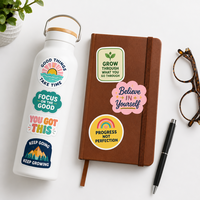 Autocollants en vinyle découpés sur mesure avec citation de motivation Yingao, autocollants imperméables à l'eau avec message positif pour ordinateur portable, bureau, décoration de bureau