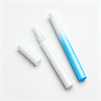 Tube de stylo cosmétique vide de 3 ml à dégradé de couleurs, avec pinceau, pour sérum de croissance des cils, parfum et brillant à lèvres