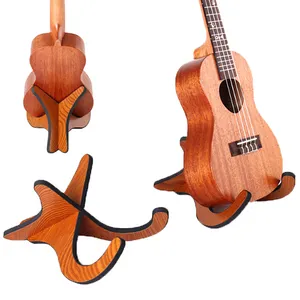 Foldable Ukulele Holder Stand Guitar Ukulele Stand Wooden Guitar Accessories Stand Musical Strings Instrument Part