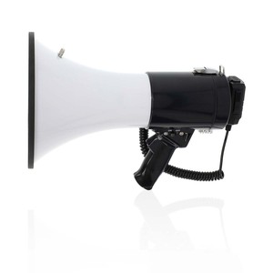 Professional 25W Megaphone With <b>Bluetooth</b> Sirens <b>USB</b> Playback Black White - Product Image 1