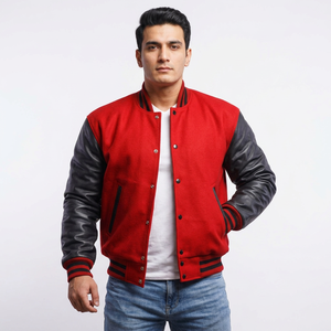 Customize Plain Letterman <b>Jacket</b> for <b>Boys</b> and Men High-Quality Embroidery Available Wholesale <b>Baseball</b> Varsity <b>Jackets</b> - Product Image 1