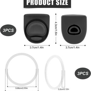 Food Grade Silicone Water Bottle Seal <b>Replacement</b> 19oz to 40oz Leak Proof Stopper Lid Gasket for Outdoor Sports Cup Accessories - Product Image 4