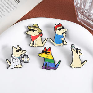 可爱彩虹太阳镜狗医生 LGBT 风格胸针软珐琅徽章珠宝礼物 - Product Image 5