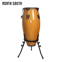 Ensemble de congas classiques en érable robustes et durables CFC2 Factory avec peaux en cuir de vache multicolores