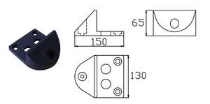 <span class=keywords><strong>Butée</strong></span> de porte en <span class=keywords><strong>caoutchouc</strong></span> à âme en acier robuste RS150 <span class=keywords><strong>pour</strong></span> <span class=keywords><strong>portail</strong></span> - Product Image 6