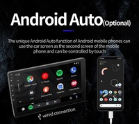 Autoradio Android Double Din 7/9/10/10.33/13.1 Pouces, Stéréo Voiture Carplay Audio Navigation GPS pour Lecteur DVD DSP MP3