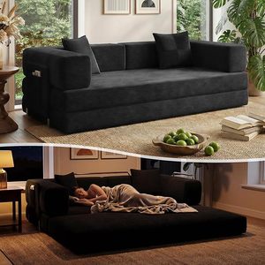 Sofá Cama Futón Convertible Moderno en Forma de L de 78.8 Pulgadas, Sofá Comprimido al Vacío sin Estructura, Multifuncional para Sala de Estar o Apartamento - Product Image 3