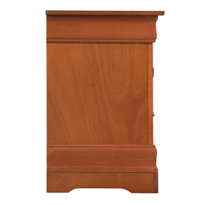 Oak Nightstand With Classic Design Two <b>Drawer</b> <b>Storage</b> For Bedroom - Product Image 5