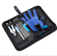 Kit de toilettage pour animaux de compagnie 8-en-1 en acier inoxydable, personnalisé, directement de l'usine : peigne démêlant, coupe-ongles, outil de toilettage, ensemble portable pour le soin des chiens
