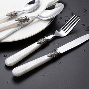 Bộ Dao Kéo Nhựa 20 Món Cathylin, Dụng Cụ Ăn Uống Muỗng Nĩa Bằng Thép Không Gỉ Chất Liệu Acrylic Có Tay Cầm - Product Image 6