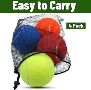 Balles de tennis colorées et résistantes pour animaux de compagnie, en caoutchouc durable, interactives et couineuses, pour l'entraînement et le jeu de rapport du chien, faciles à attraper - Product Image 3