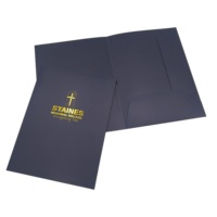 Carpetas de Presentación de Lujo Personalizadas de Fábrica China con Bolsillo, Impresas en Papel de Arte A4/A5/Tamaños Personalizados, Colores y Logotipo Personalizados