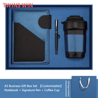Coffret Cadeau de Carnet de Notes Personnalisé et Élégant pour Bureau, Comprenant un Carnet, un Stylo et une Tasse à Eau, Idéal pour Offrir