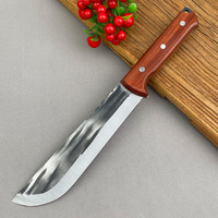 Couteau à découper les fruits de style chinois avec manche en bois, couteau à trancher et à hacher domestique, couteau à aiguiser