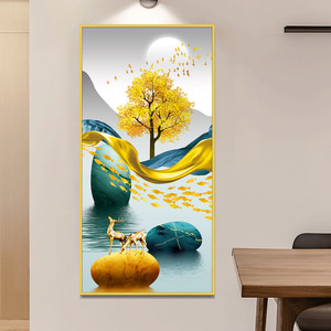 Pesce di porcellana di cristallo della decorazione della parete dell'ufficio dell'hotel domestico con la pittura di vetro della - Product Image 2