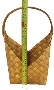 Panier en bambou de couleur miel, panier en bambou fait à la main pour pique-nique en plein air - Product Image 2