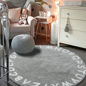 <span class=keywords><strong>Tappeto</strong></span> rotondo in poliestere morbido stampato Chromojet personalizzato per bambini per camera da letto per bambini camera dei bambini tema natale di tutte le età - Product Image 3