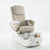 Luxueux nouveau design ongles salon pied spa soin chaise électrique réglable inclinable massage pédicure spa chaise avec lumières led
