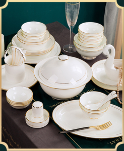 Juego <span class=keywords><strong>de</strong></span> <span class=keywords><strong>Vajilla</strong></span> <span class=keywords><strong>de</strong></span> <span class=keywords><strong>Porcelana</strong></span> Blanca Redonda Personalizada al por Mayor, <span class=keywords><strong>60</strong></span> <span class=keywords><strong>Piezas</strong></span>, con Incrustaciones Doradas, Diseño Clásico, <span class=keywords><strong>Vajilla</strong></span> para el Hogar - Product Image 5