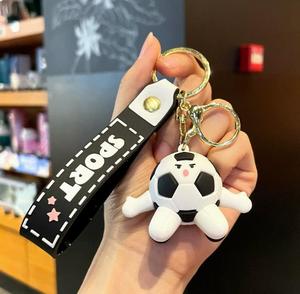 Basketball Keychain Creative Cute Cartoon Silicone Doll <b>Small</b> Pendant National Day Gift - Product Image 1