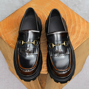 Nouvelles Chaussures en Cuir pour Hommes de Haute Qualité, Style Décontracté et Habillé, Tissées, à Enfiler - Product Image 5