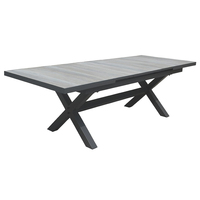 Meubles de restaurant, table extensible de jardin avec chaises, ensemble de salle à manger d'extérieur, chaise de patio empilable et table en céramique