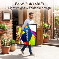 Panneaux publicitaires en aluminium personnalisés YTSF-F10, fabricants de panneaux de signalisation UV, supports d'affiches, panneaux de trottoir pour supermarchés