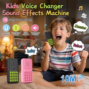 Machine à effets sonores, 16 effets sonores, télécommande sans fil, changeur de voix, jouet rechargeable de type C, portable pour <span class=keywords><strong>les</strong></span> fêtes d'enfants - Product Image 1