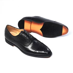 Chaussures Oxford Classiques Faites à la Main en Cuir Véritable pour Homme – Vente Chaude – Grossiste – Chaussures Habillées Formelles pour Homme en Cuir de Vachette à Imprimé Carreaux pour Mariage - Product Image 2