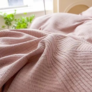 Set di biancheria da letto in filato a doppio strato di tessuti personalizzati set di <span class=keywords><strong>lenzuola</strong></span> in cotone di lusso confortevoli set di piumini - Product Image 2