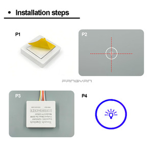 욕실 거울 LED 조명용 스마트 터치 센서 스위치 12V 60W 5A 단색 디밍 제어 - Product Image 6