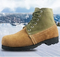 Bottes tactiques d'hiver pour hommes, épaisses et chaudes, avec tige en microfibre, doublure en coton et maille pour les aventures en plein air