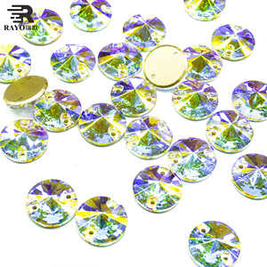 Strass in Vetro Rayo K9 10mm 12mm 14mm 16mm, Forme Triangolari Cosmic Fat Rivoli, Strass in Vetro da Cucire per Abiti da Sposa - Product Image 2
